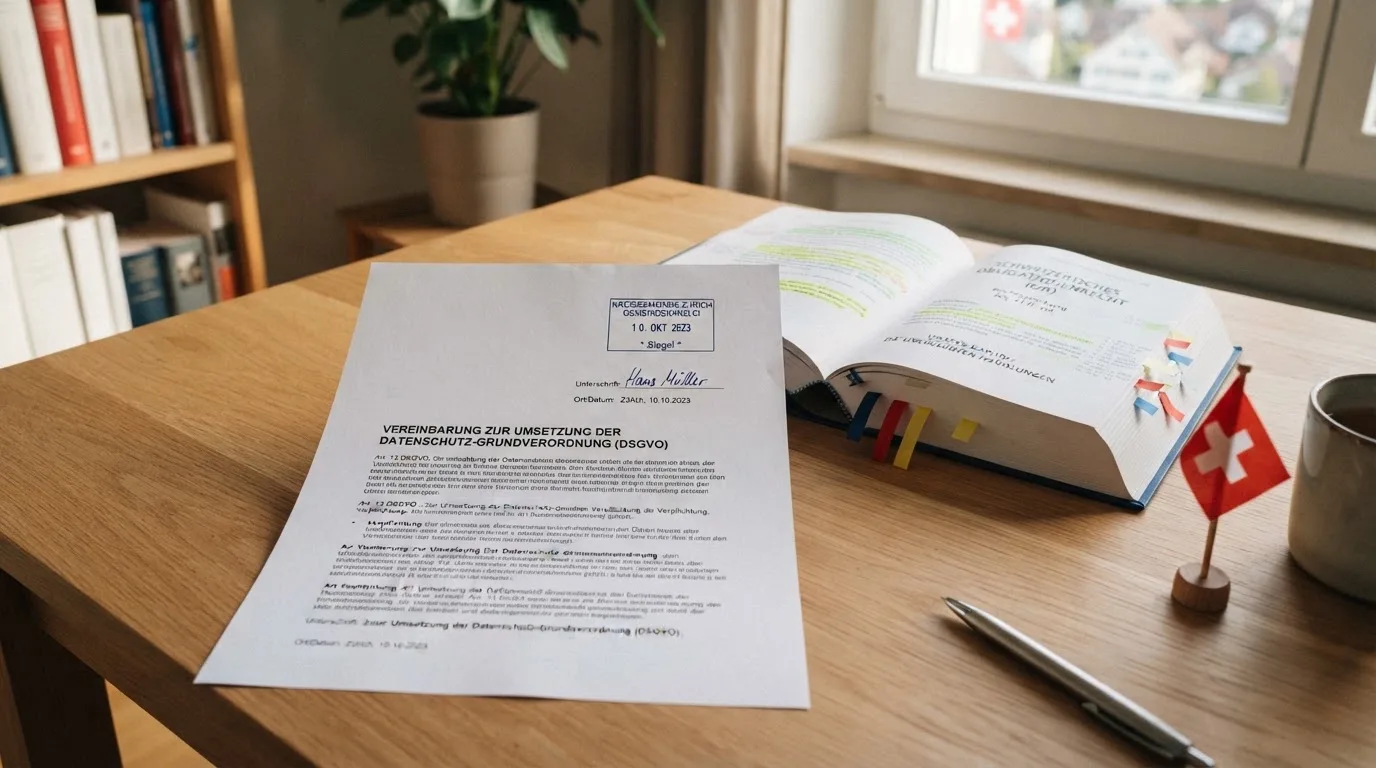 Amtliches Schreiben mit Stempel auf einem Schreibtisch neben einem Gesetzbuch — bester willkommensbonus online casino