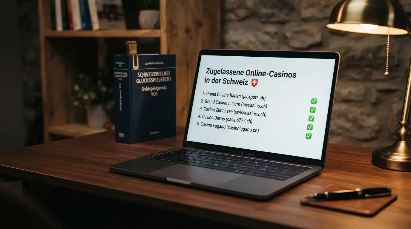 Amtliches Schreiben mit Stempel auf einem Schreibtisch neben einem Gesetzbuch — online casino einzahlungsbonus